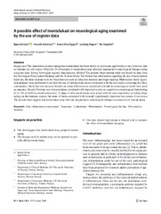 Munin A possible effect of montelukast on neurological aging