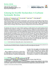 Munin Ginseng for Erectile Dysfunction A Cochrane Systematic Review