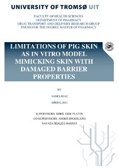 Limitations Of Pig Skin As In Vitro Model Mimicking Skin